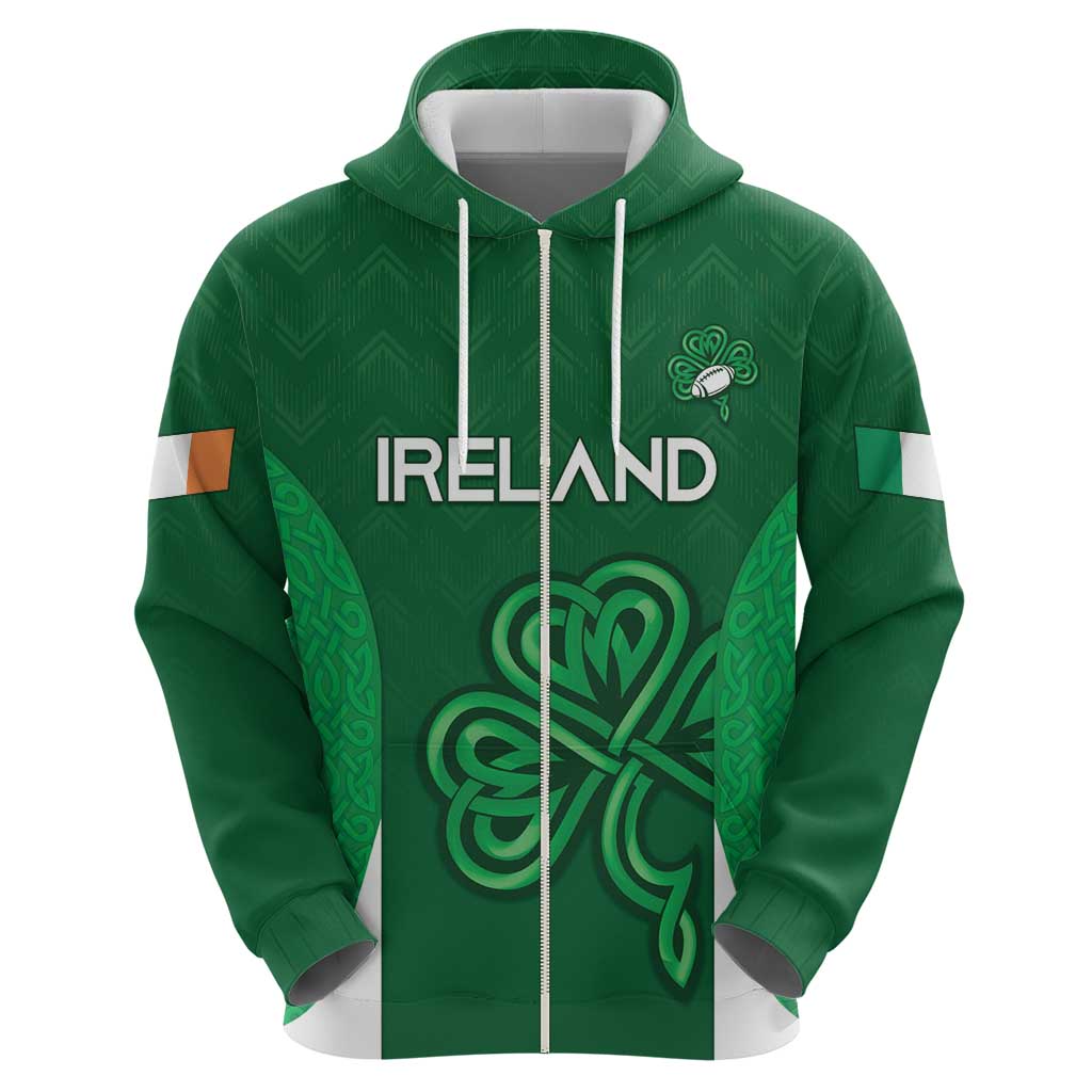 Custom Ireland Rugby Hoodie Irish Celtic Shamrock LT05