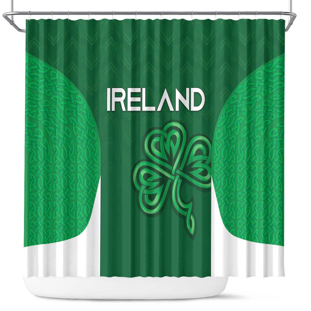 Ireland Rugby Shower Curtain Irish Celtic Shamrock LT05