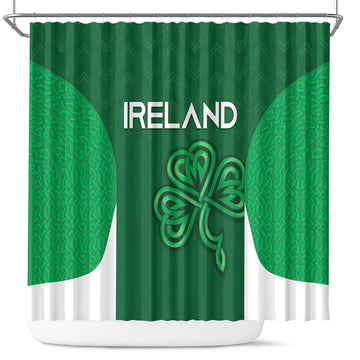 Ireland Rugby Shower Curtain Irish Celtic Shamrock LT05