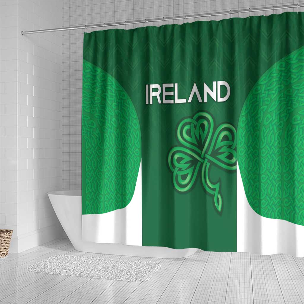 Ireland Rugby Shower Curtain Irish Celtic Shamrock LT05