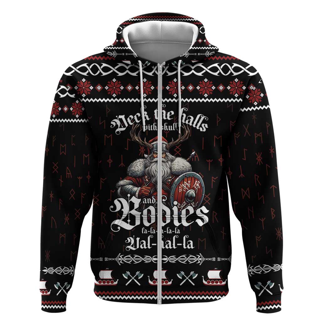 Funny Vikings Christmas Hoodie Falalalala Valhalla LT05