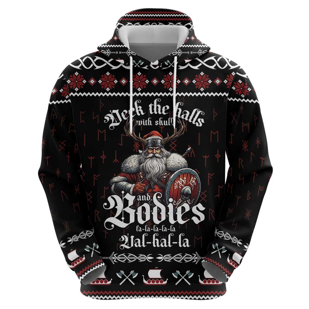 Funny Vikings Christmas Hoodie Falalalala Valhalla LT05
