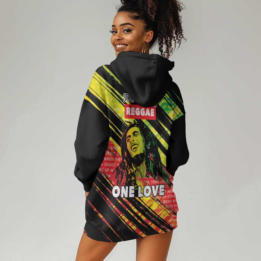 Reggae Legend Hoodie Dress Love The Life You Live Live The Life You Love LT05