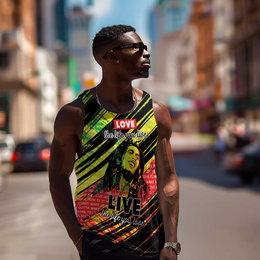 Reggae Legend Men Tank Top Love The Life You Live Live The Life You Love LT05