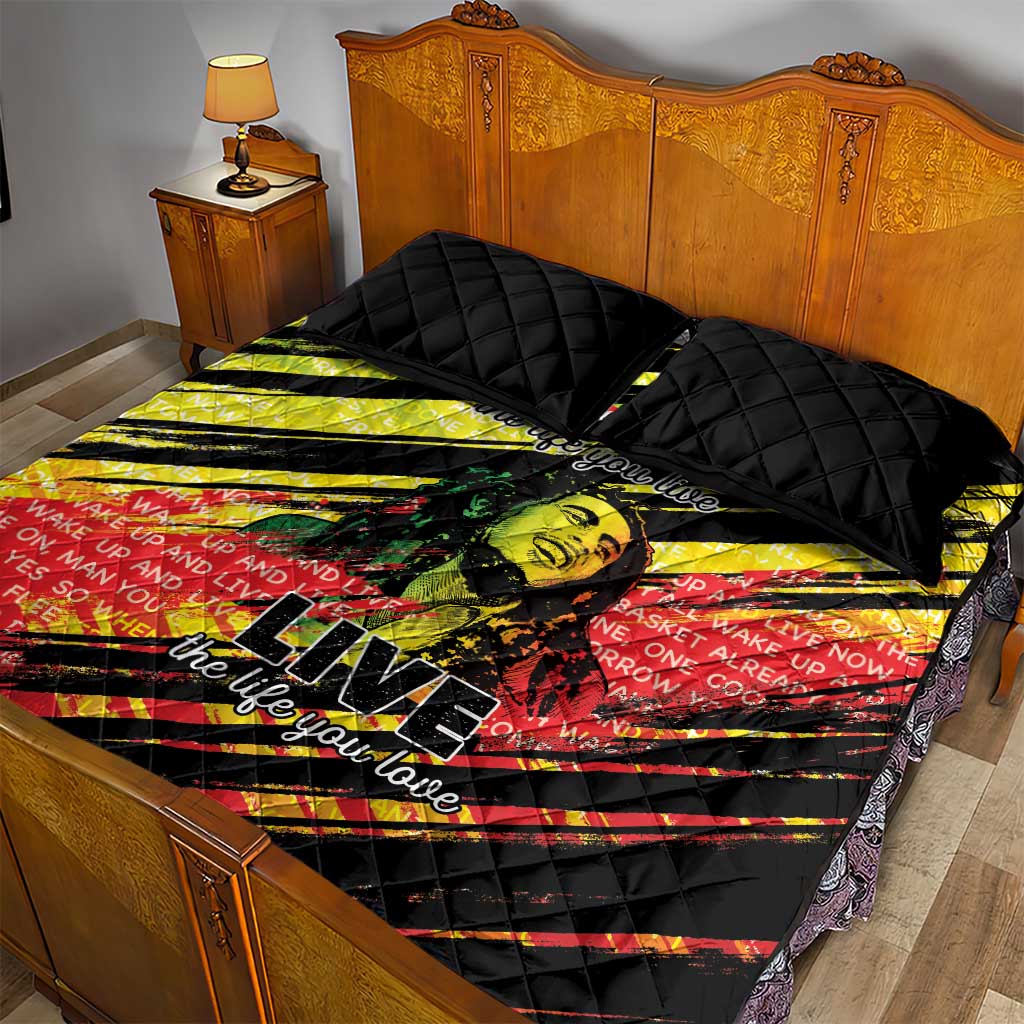 Reggae Legend Quilt Bed Set Love The Life You Live Live The Life You Love LT05