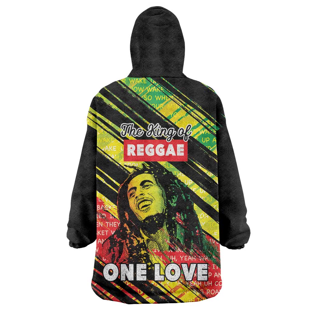 Reggae Legend Wearable Blanket Hoodie Love The Life You Live Live The Life You Love LT05