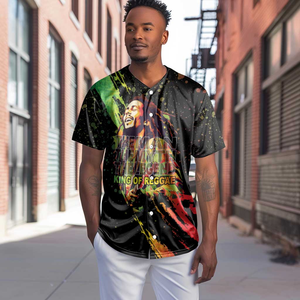 Afro Legend Bob Baseball Jersey One Love Heart Destiny LT05