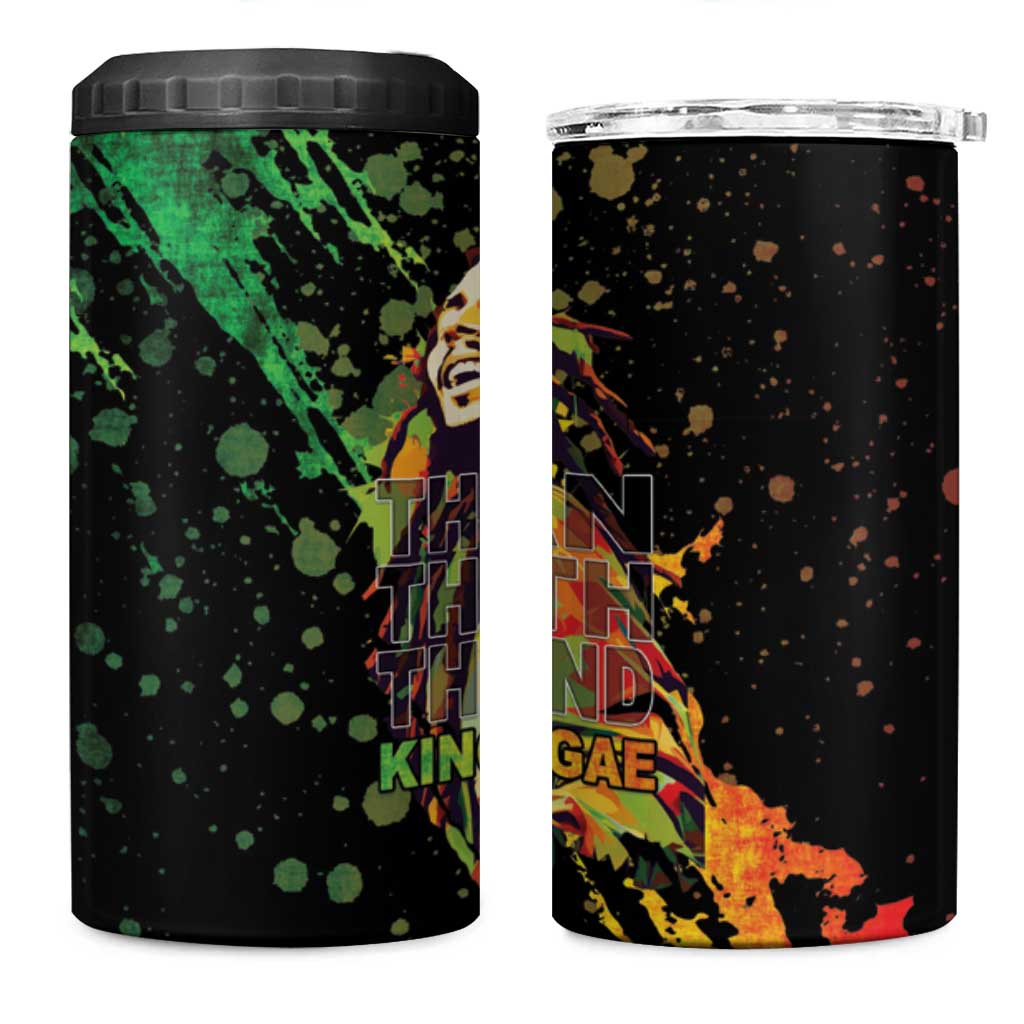 Afro Legend Bob 4 in 1 Can Cooler Tumbler One Love Heart Destiny LT05