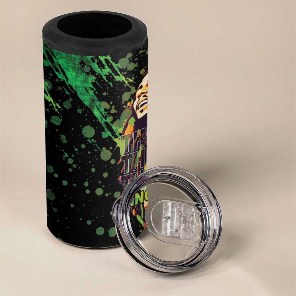 Afro Legend Bob 4 in 1 Can Cooler Tumbler One Love Heart Destiny LT05