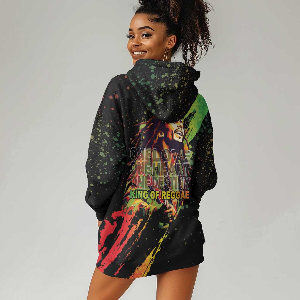 Afro Legend Bob Hoodie Dress One Love Heart Destiny LT05