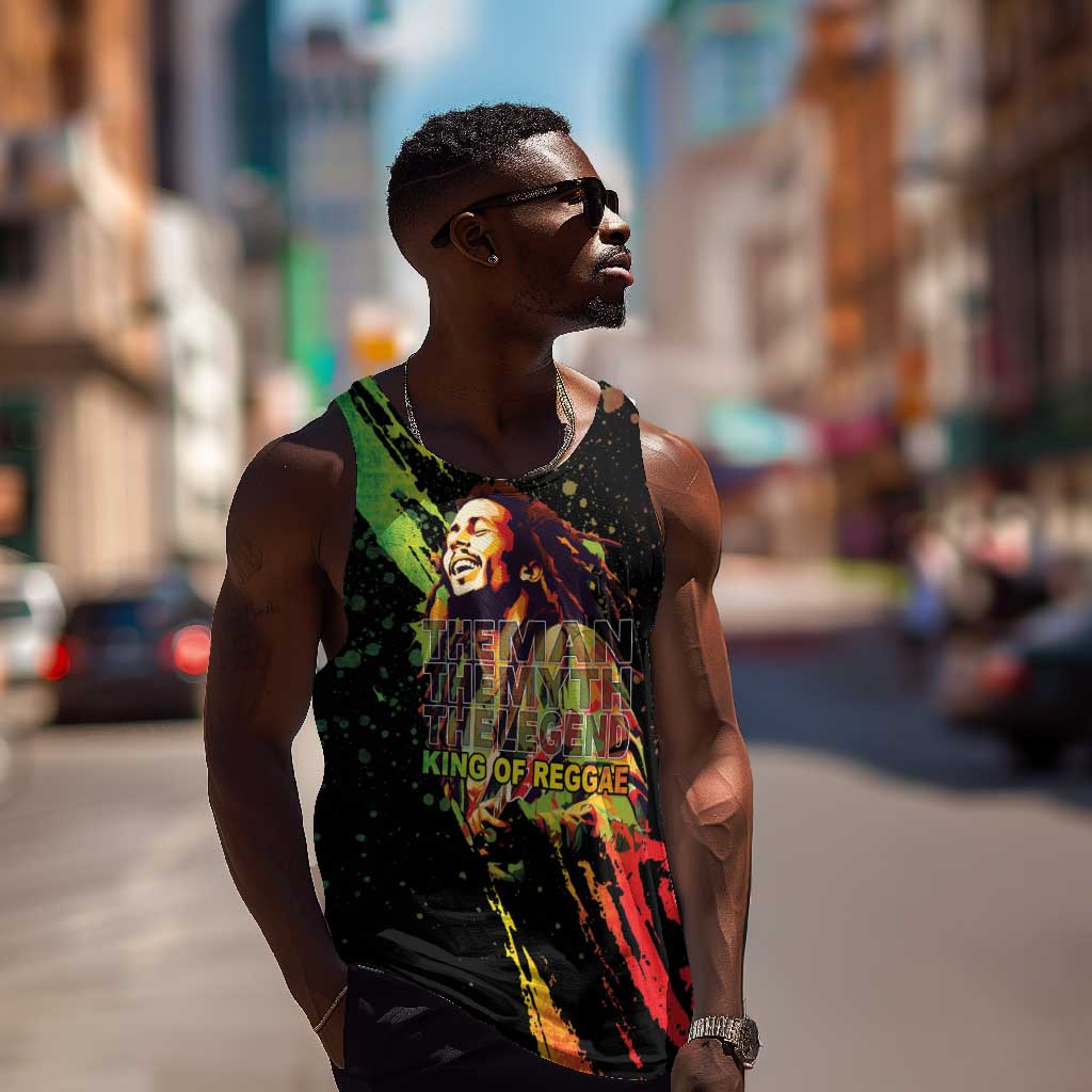 Afro Legend Bob Men Tank Top One Love Heart Destiny LT05