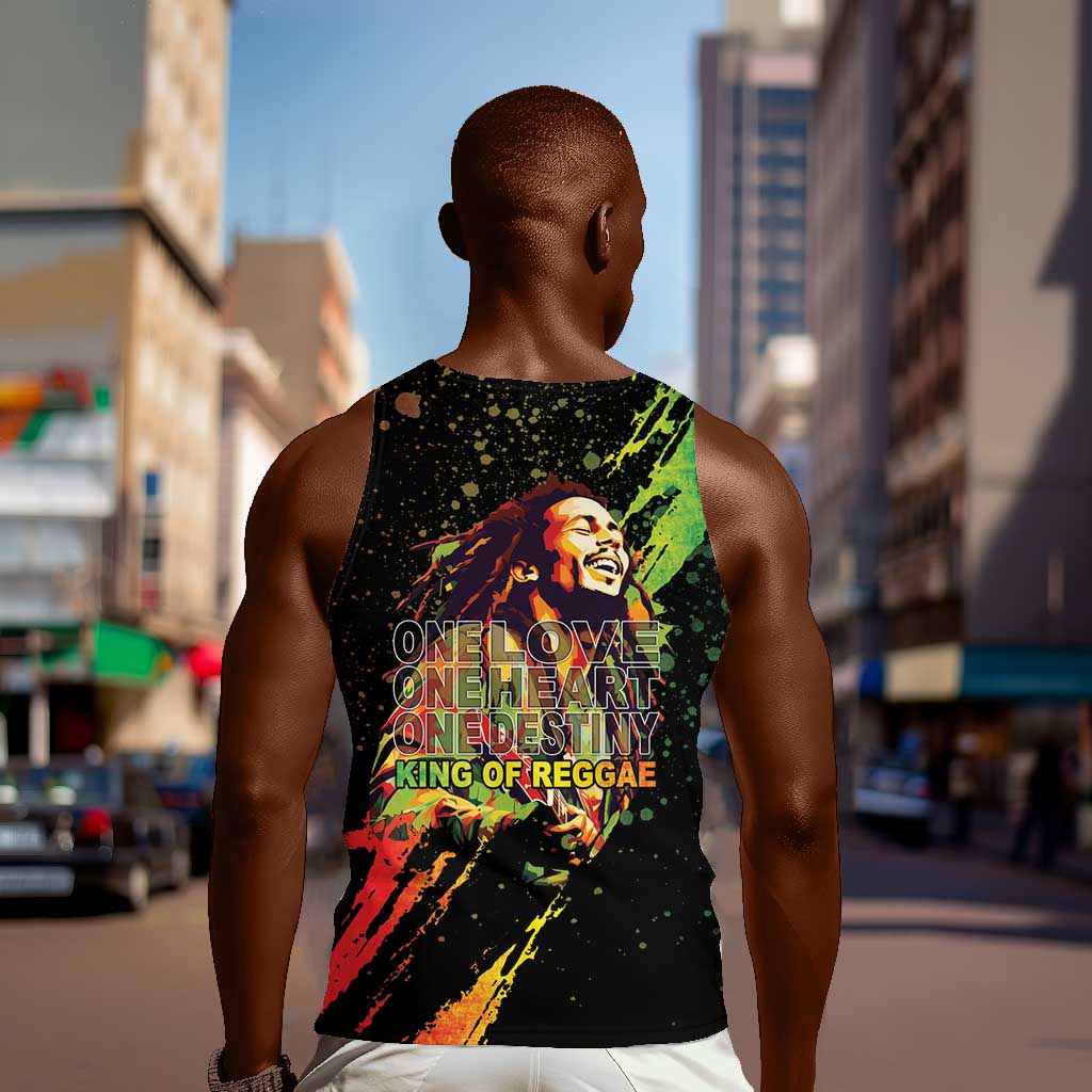 Afro Legend Bob Men Tank Top One Love Heart Destiny LT05