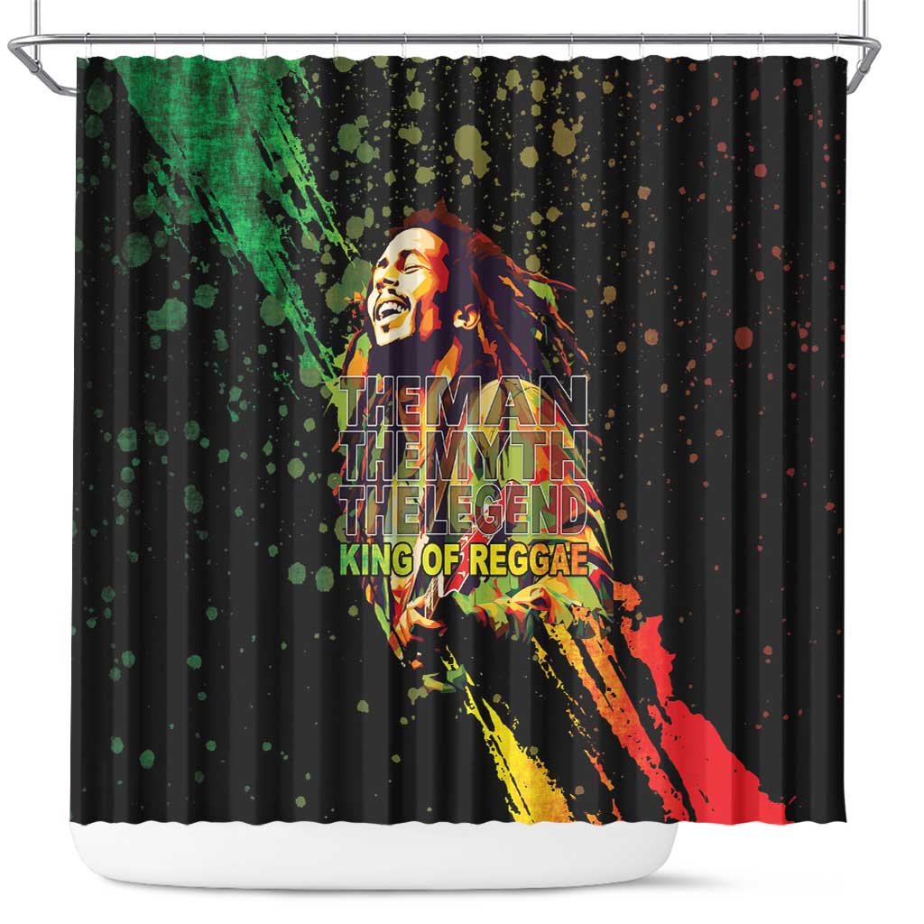 Legend Bob Shower Curtain One Love Heart Destiny LT05