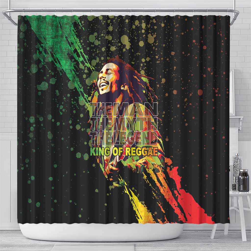 Legend Bob Shower Curtain One Love Heart Destiny LT05