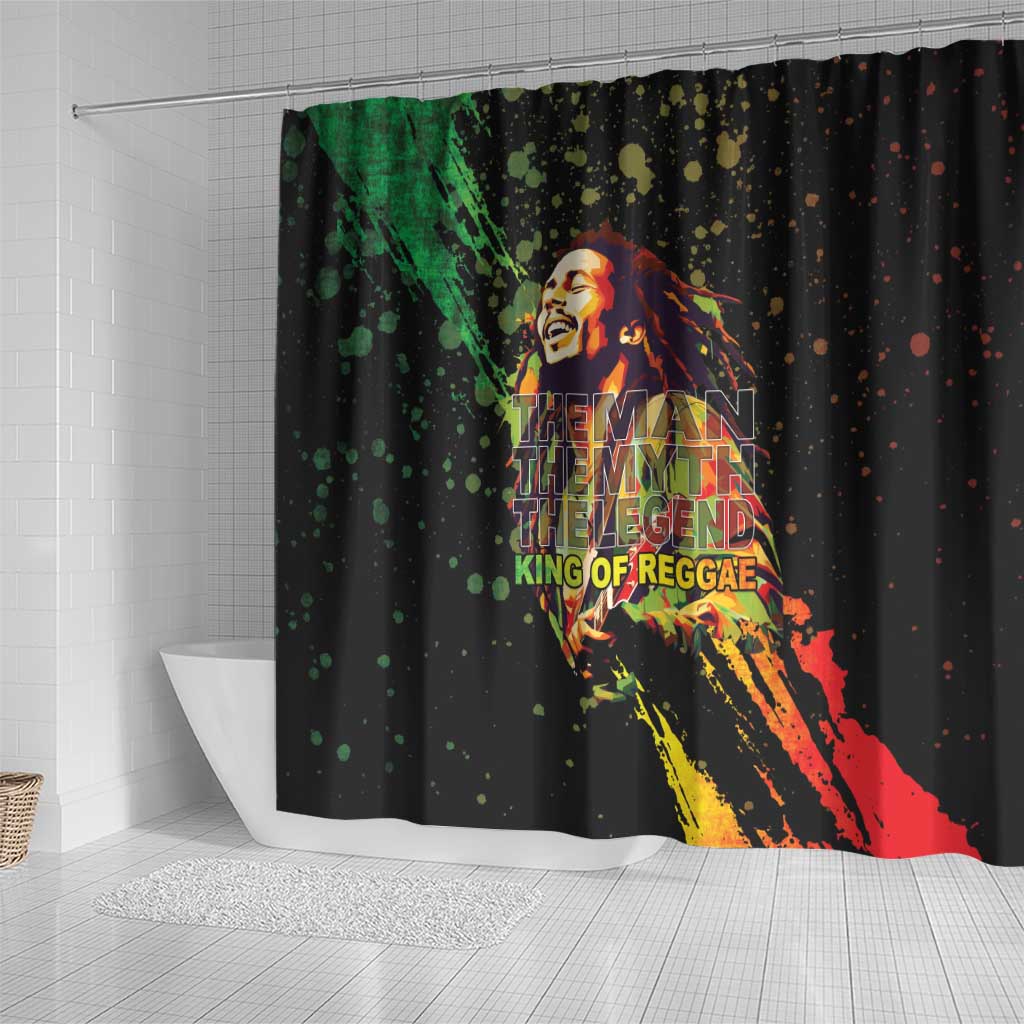 Legend Bob Shower Curtain One Love Heart Destiny LT05