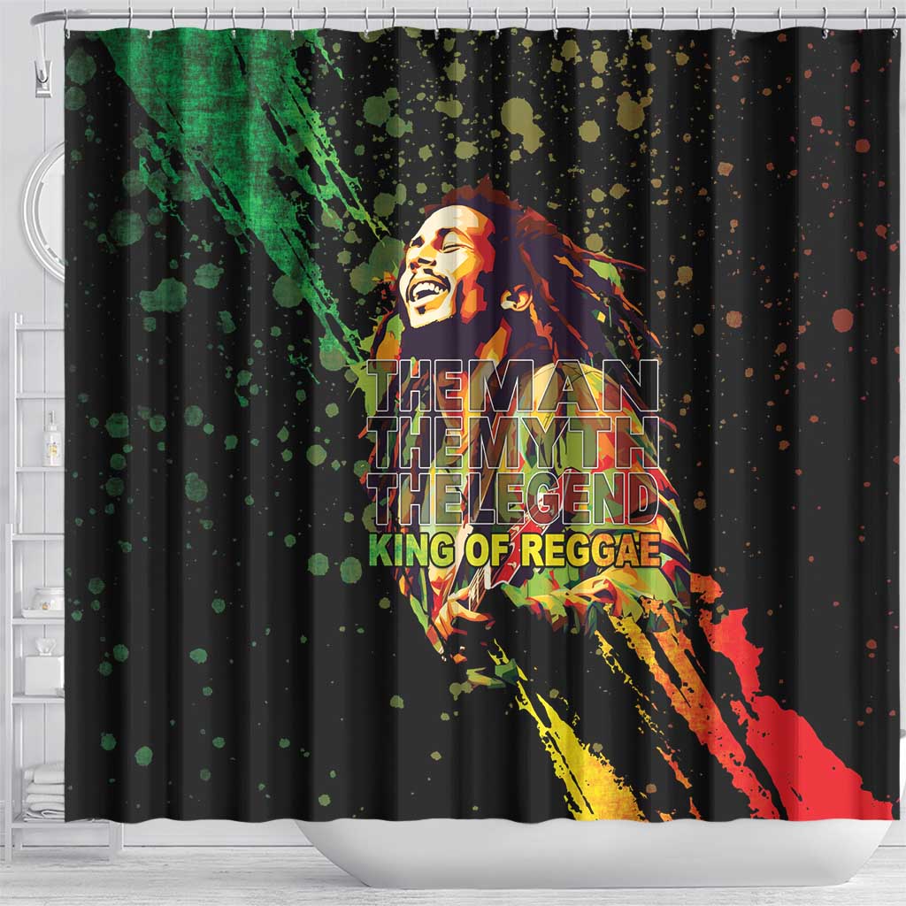 Legend Bob Shower Curtain One Love Heart Destiny LT05