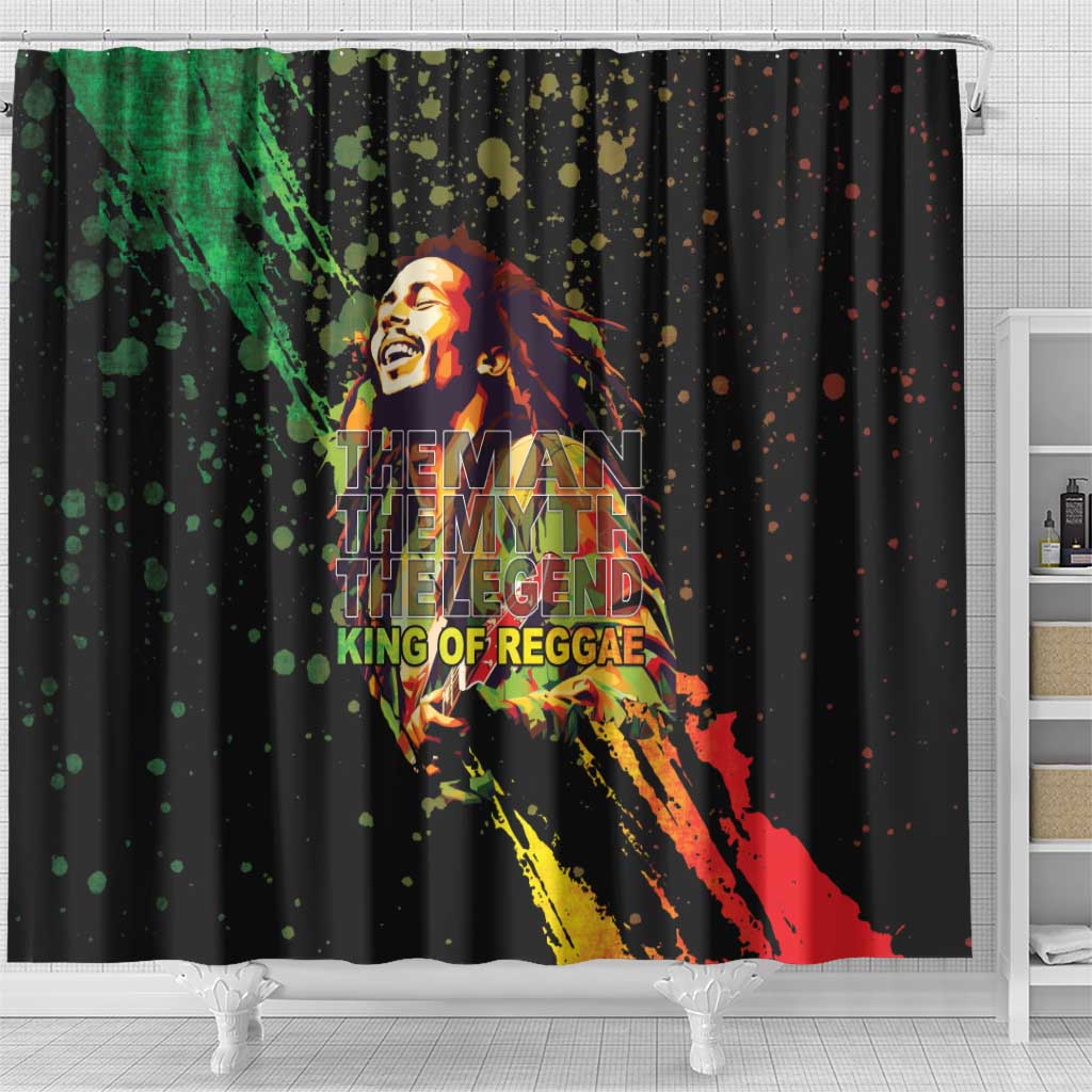 Legend Bob Shower Curtain One Love Heart Destiny LT05