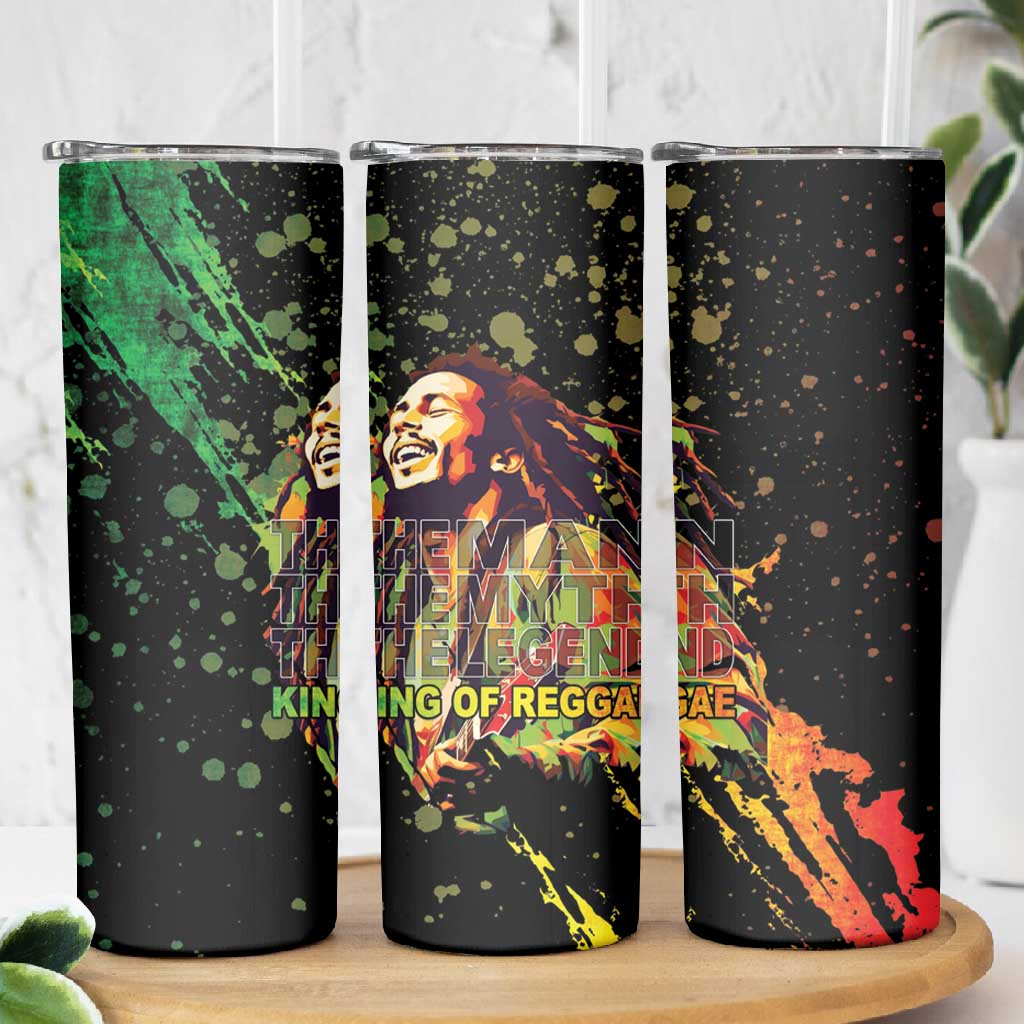 Afro Legend Bob Skinny Tumbler One Love Heart Destiny LT05
