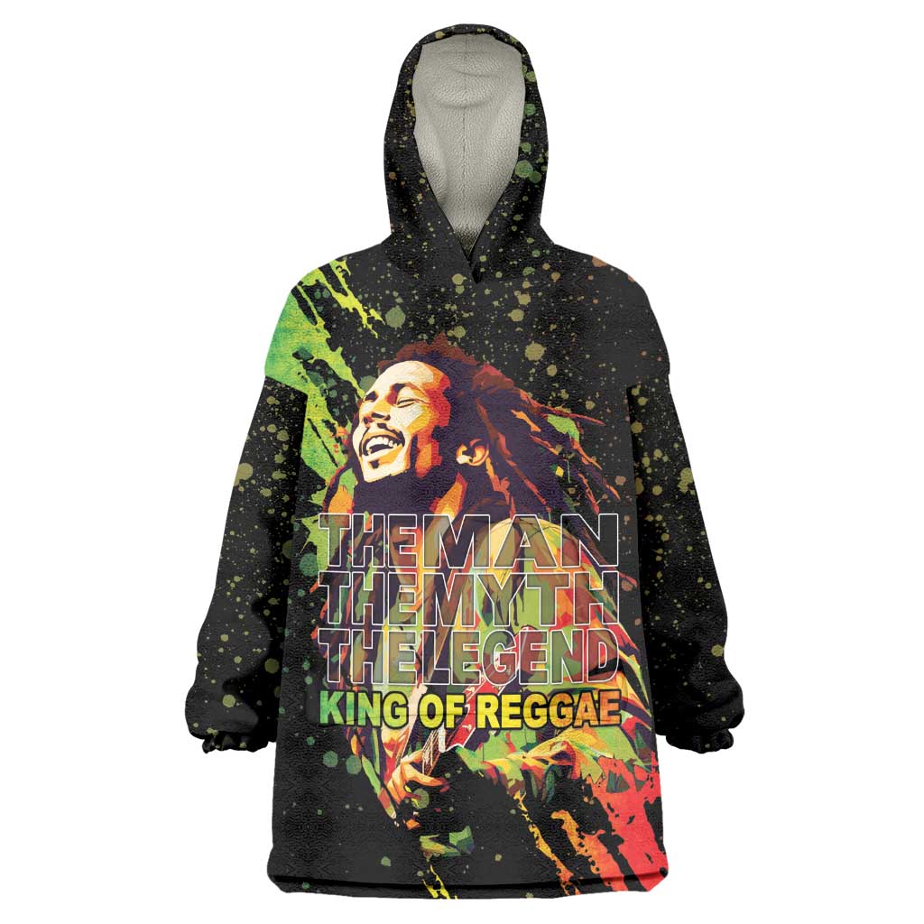 Afro Legend Bob Wearable Blanket Hoodie One Love Heart Destiny LT05