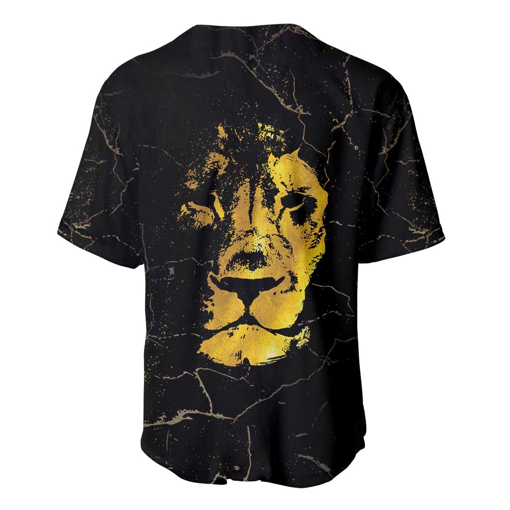 Reggae King Marley Baseball Jersey Gold Lion LT05