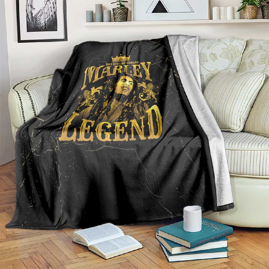 Reggae King Marley Blanket Gold Lion LT05
