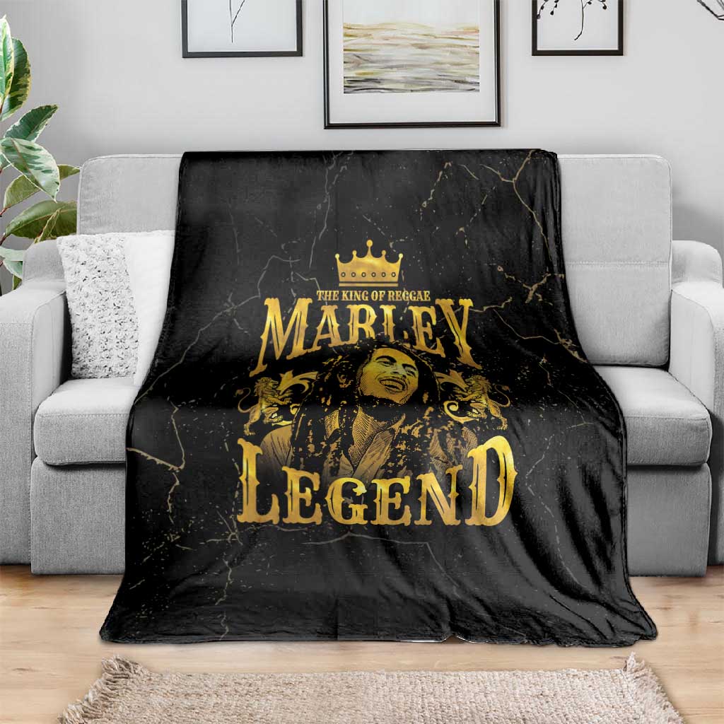 Reggae King Marley Blanket Gold Lion LT05