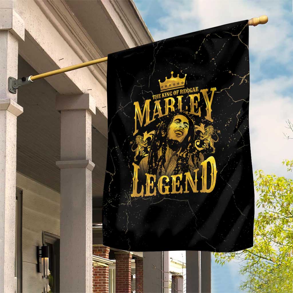 Reggae King Marley Garden Flag Gold Lion LT05