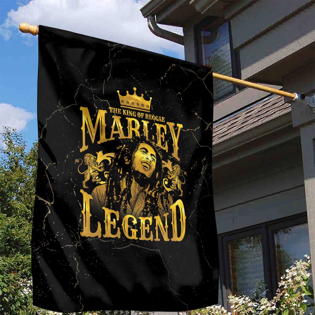 Reggae King Marley Garden Flag Gold Lion LT05