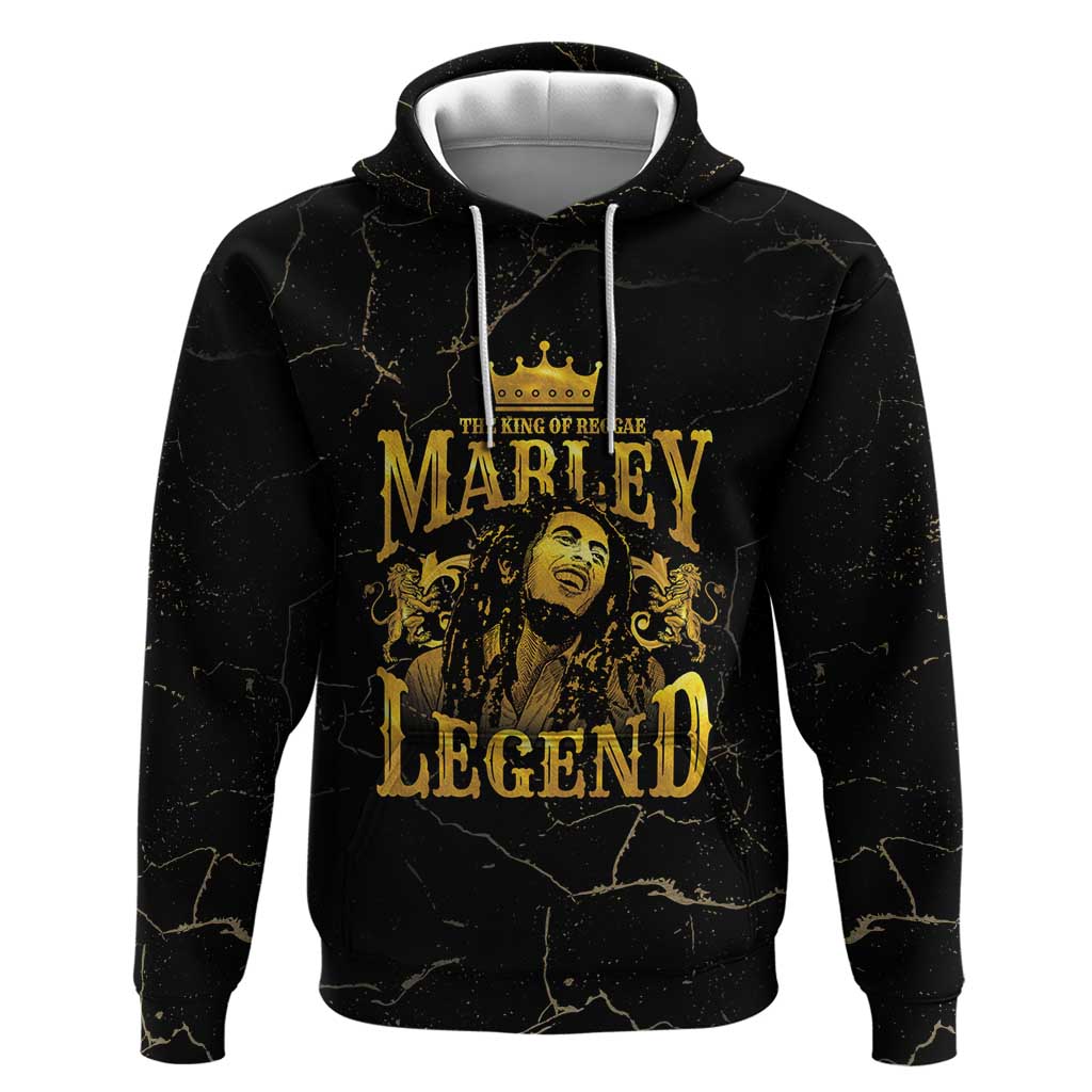 Reggae King Marley Hoodie Gold Lion LT05