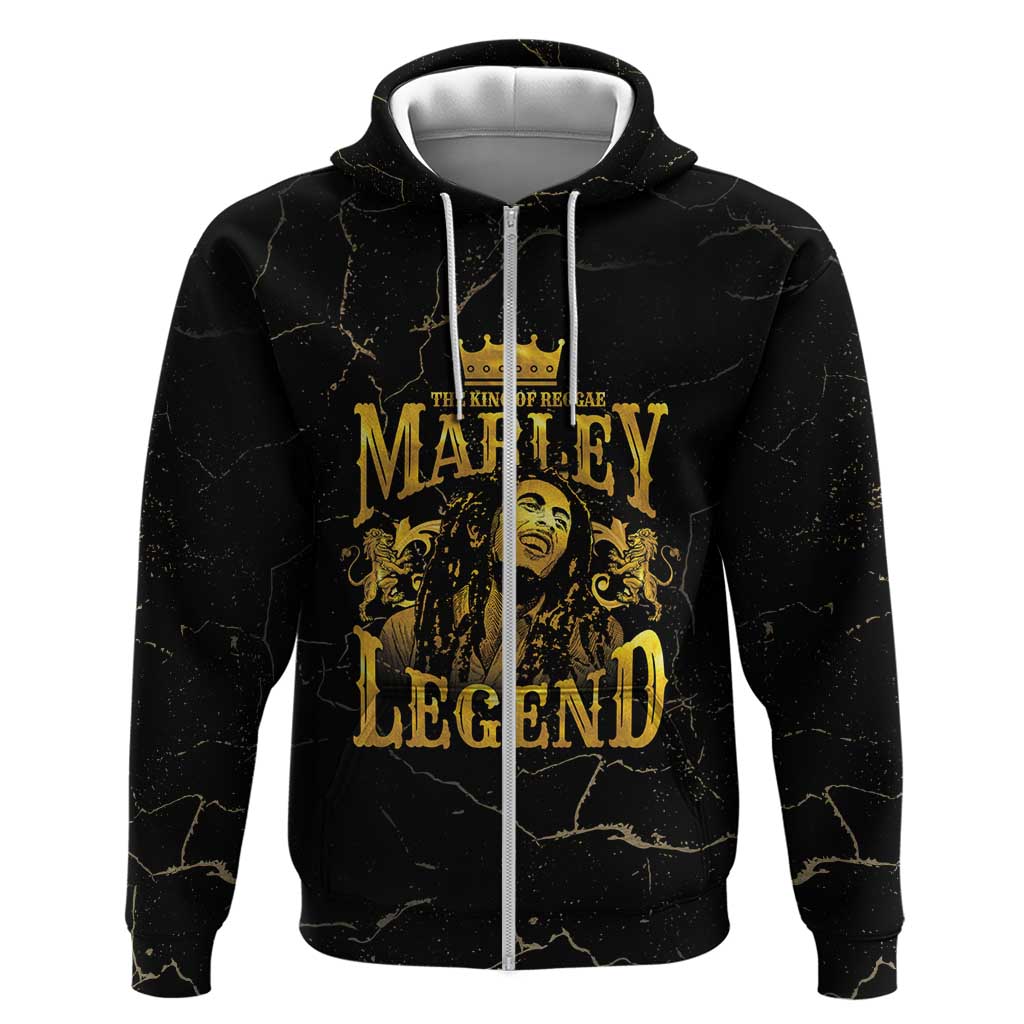 Reggae King Marley Hoodie Gold Lion LT05