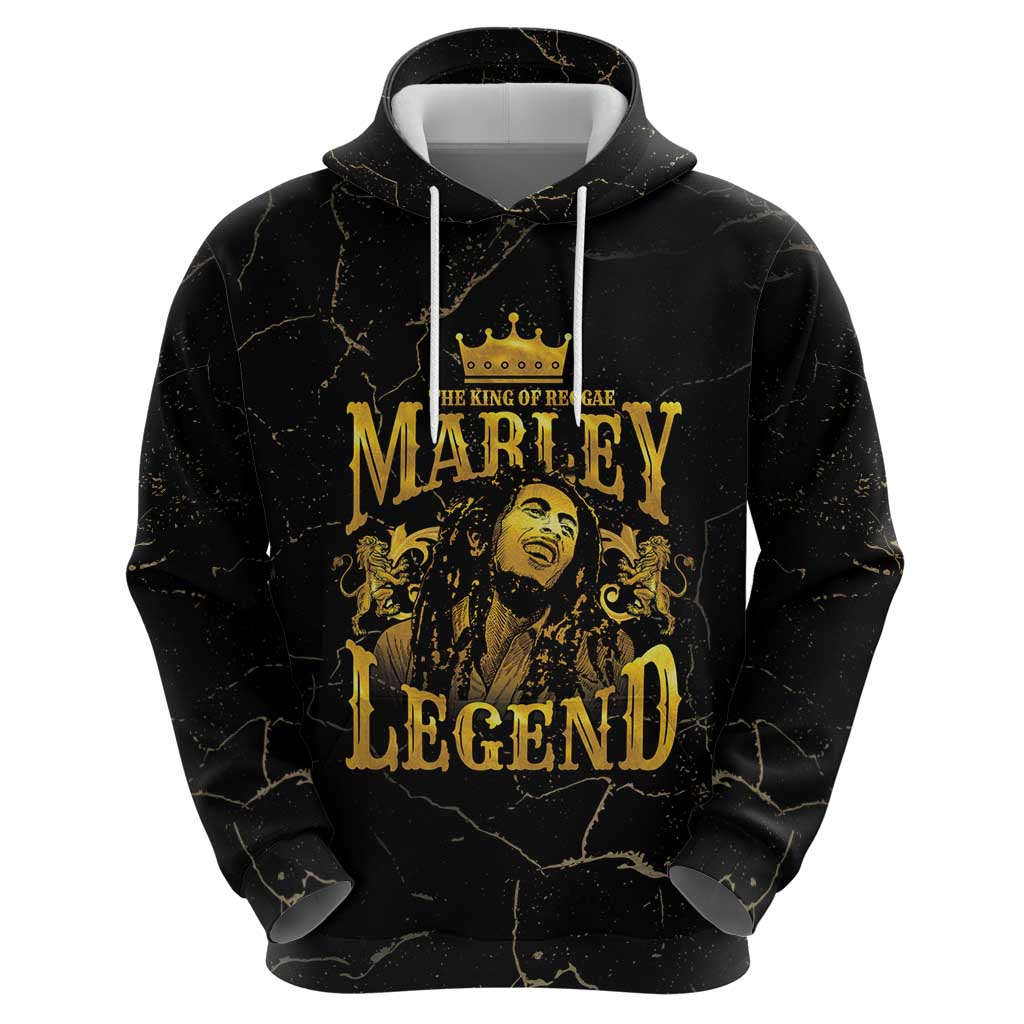 Reggae King Marley Hoodie Gold Lion LT05