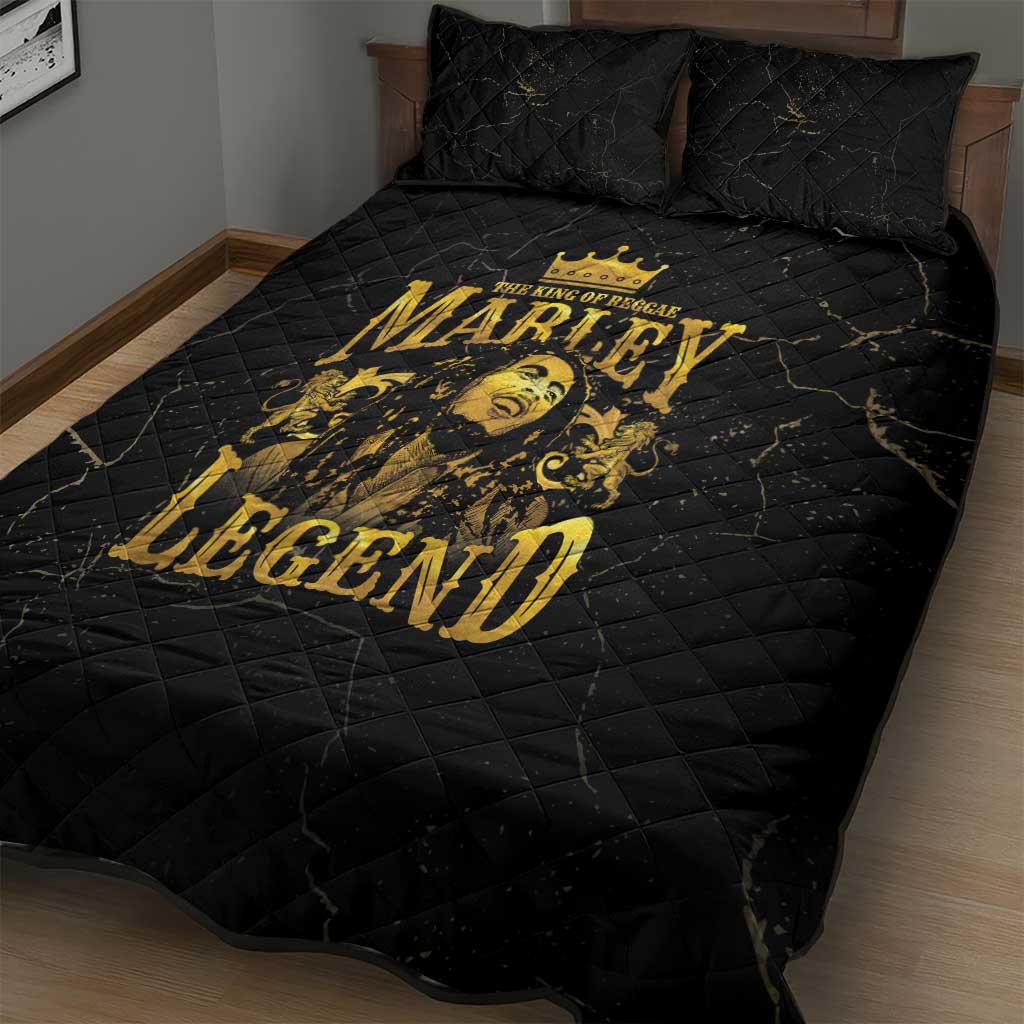 Reggae King Marley Quilt Bed Set Gold Lion LT05