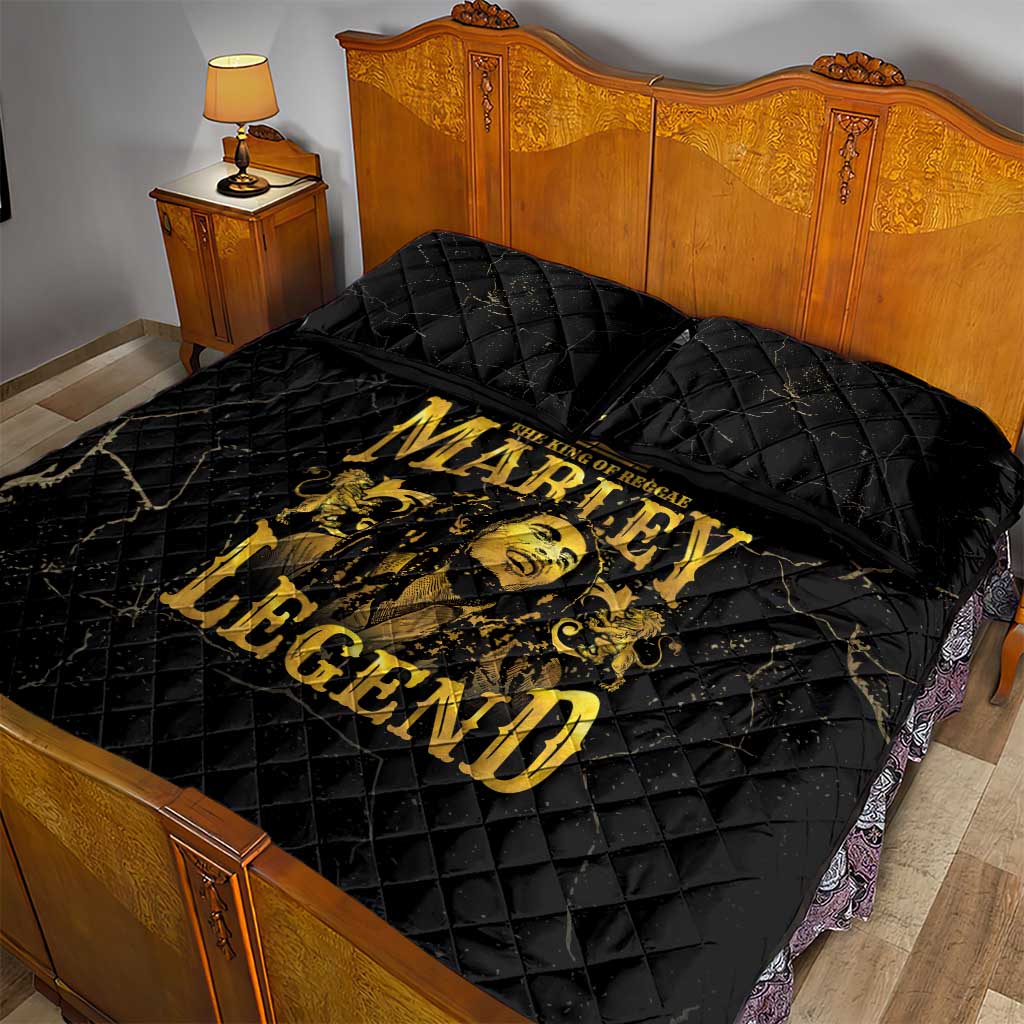 Reggae King Marley Quilt Bed Set Gold Lion LT05