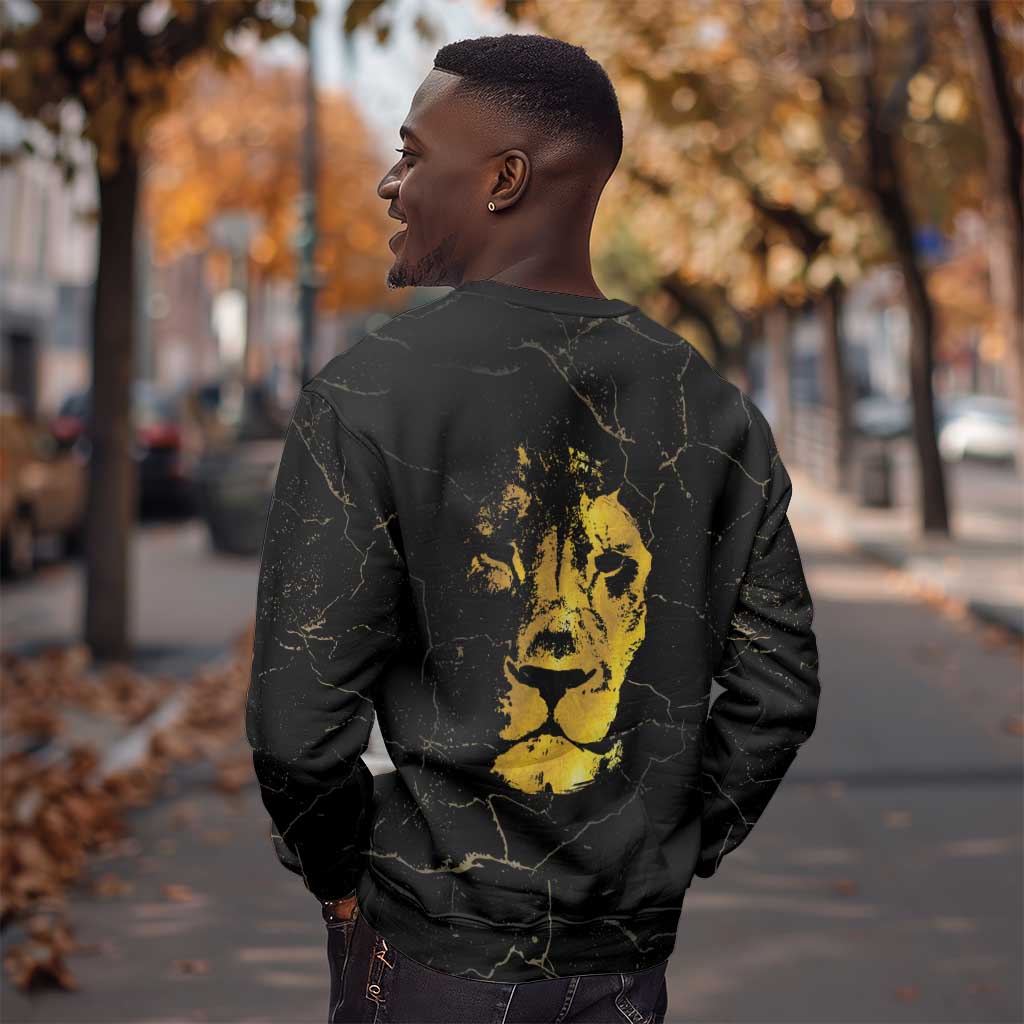 Reggae King Marley Sweatshirt Gold Lion LT05
