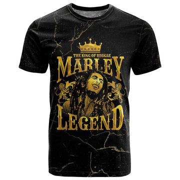 Reggae King Marley T shirt Gold Lion LT05
