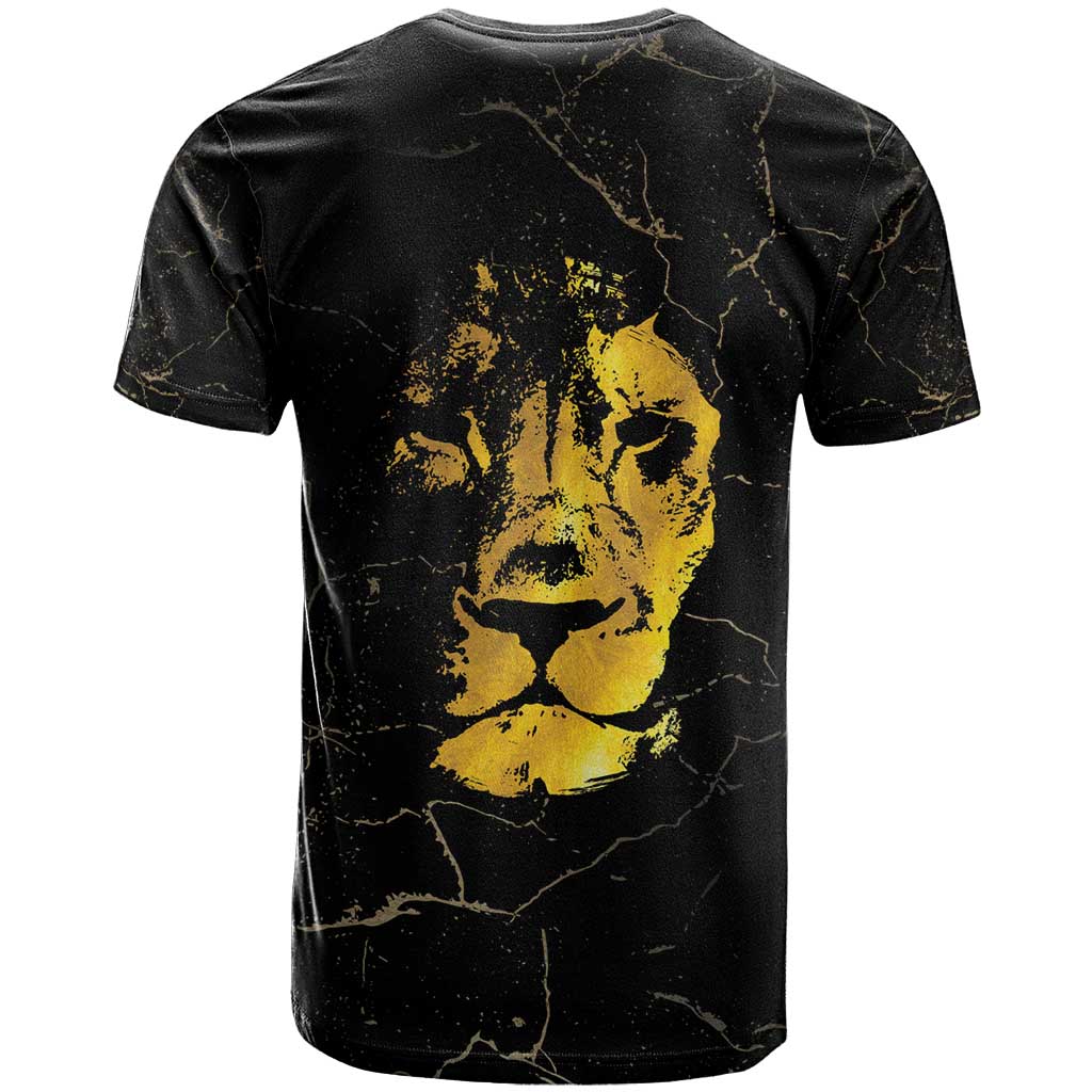 Reggae King Marley T shirt Gold Lion LT05