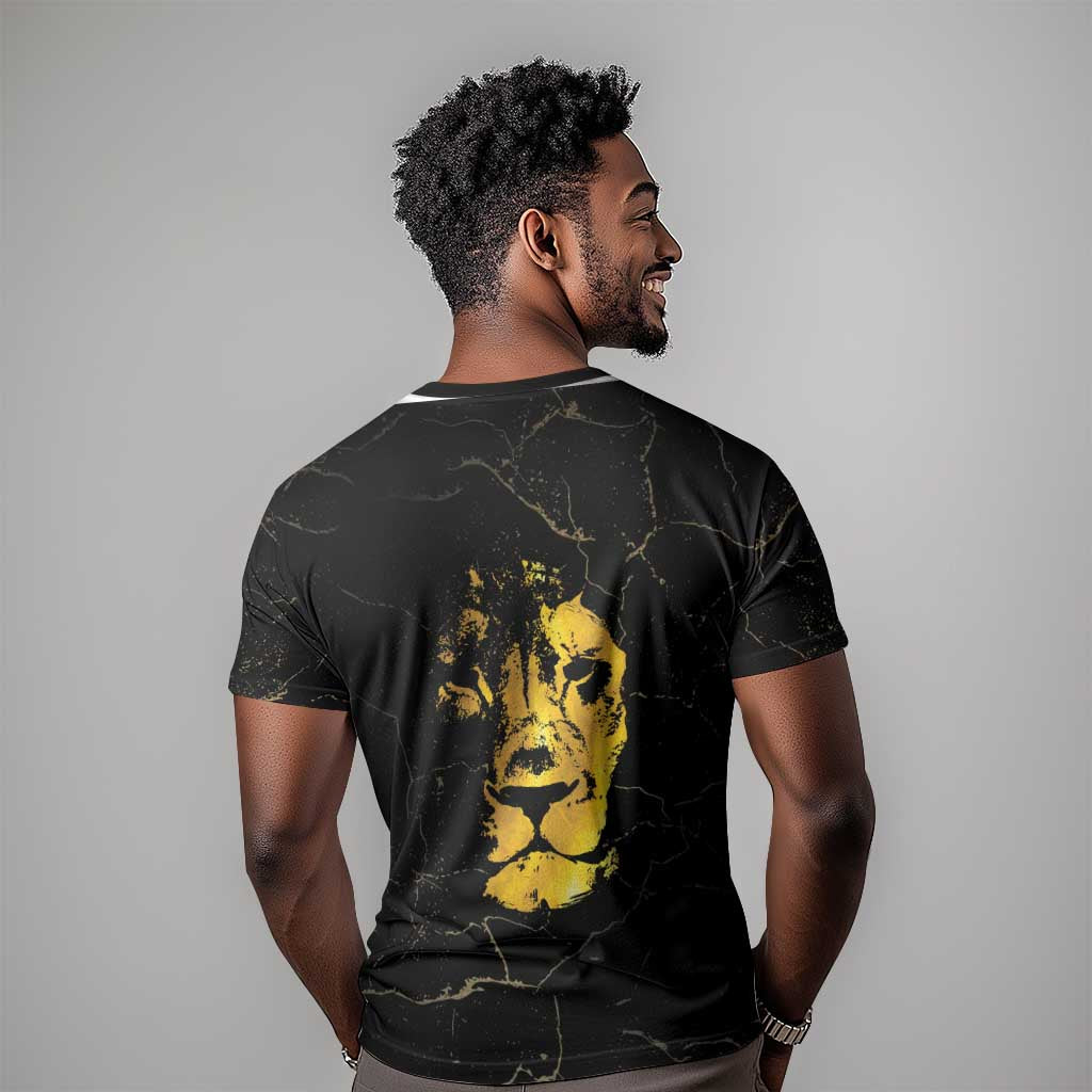 Reggae King Marley T shirt Gold Lion LT05