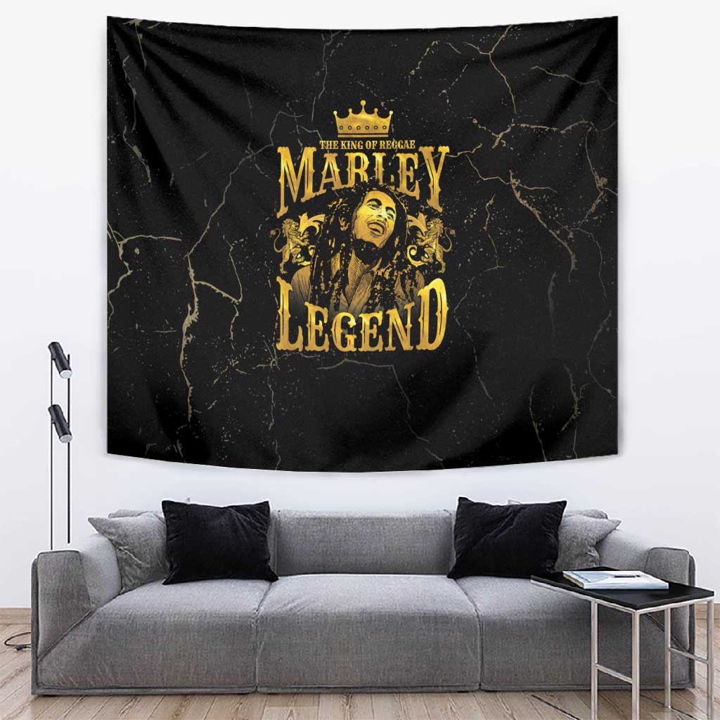 Reggae King Marley Tapestry Gold Lion LT05