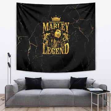Reggae King Marley Tapestry Gold Lion LT05