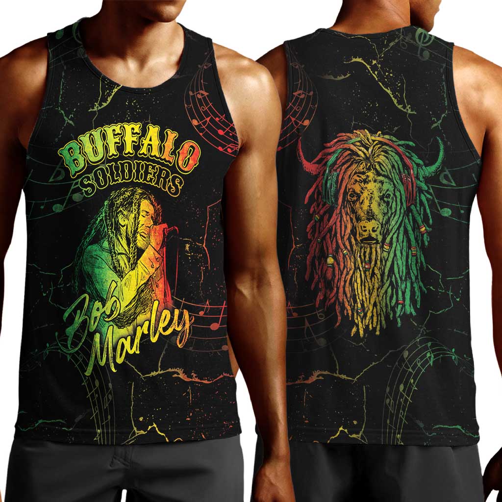 Reggae King Buffalo Soldier Men Tank Top Honoring The Legend LT05