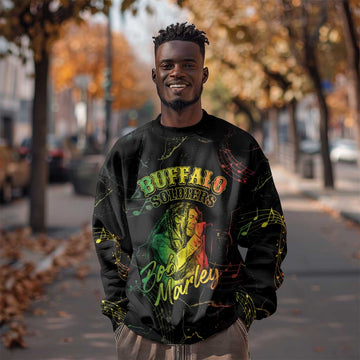 Reggae King Buffalo Soldier Sweatshirt Honoring The Legend LT05
