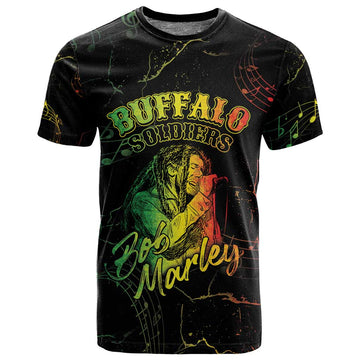 Reggae King Buffalo Soldier T shirt Honoring The Legend LT05