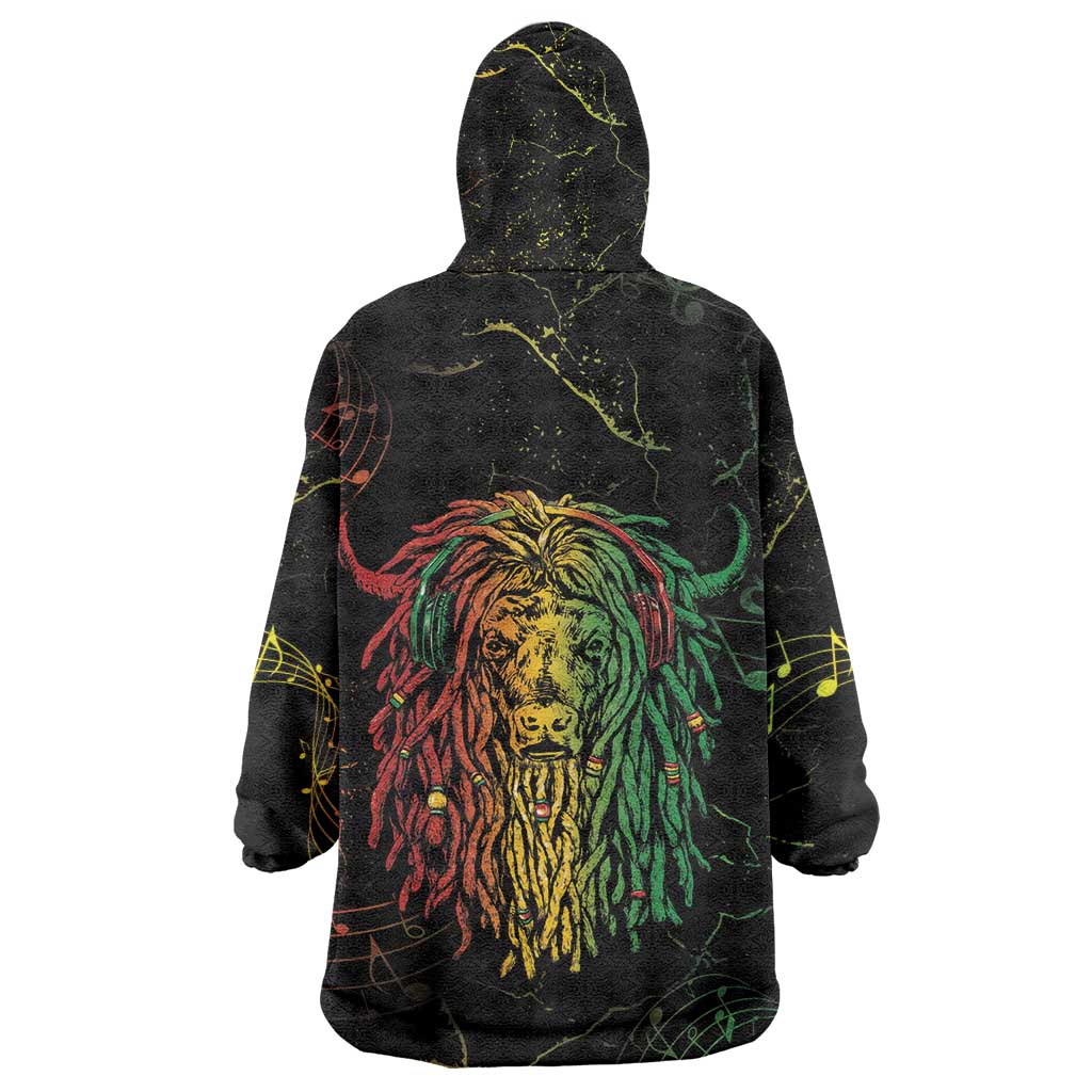 Reggae King Buffalo Soldier Wearable Blanket Hoodie Honoring The Legend LT05