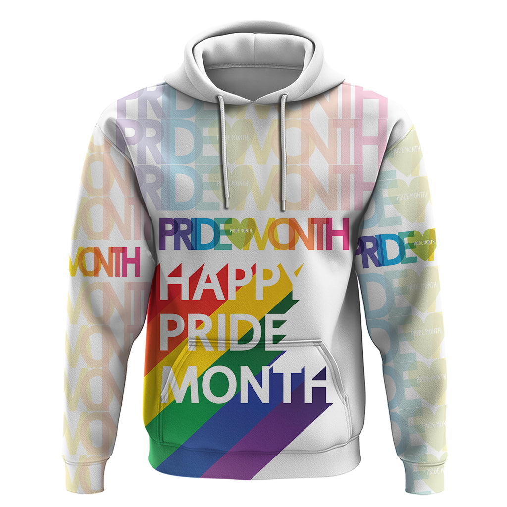 Happy Pride Month Hoodie White Vibe LT6