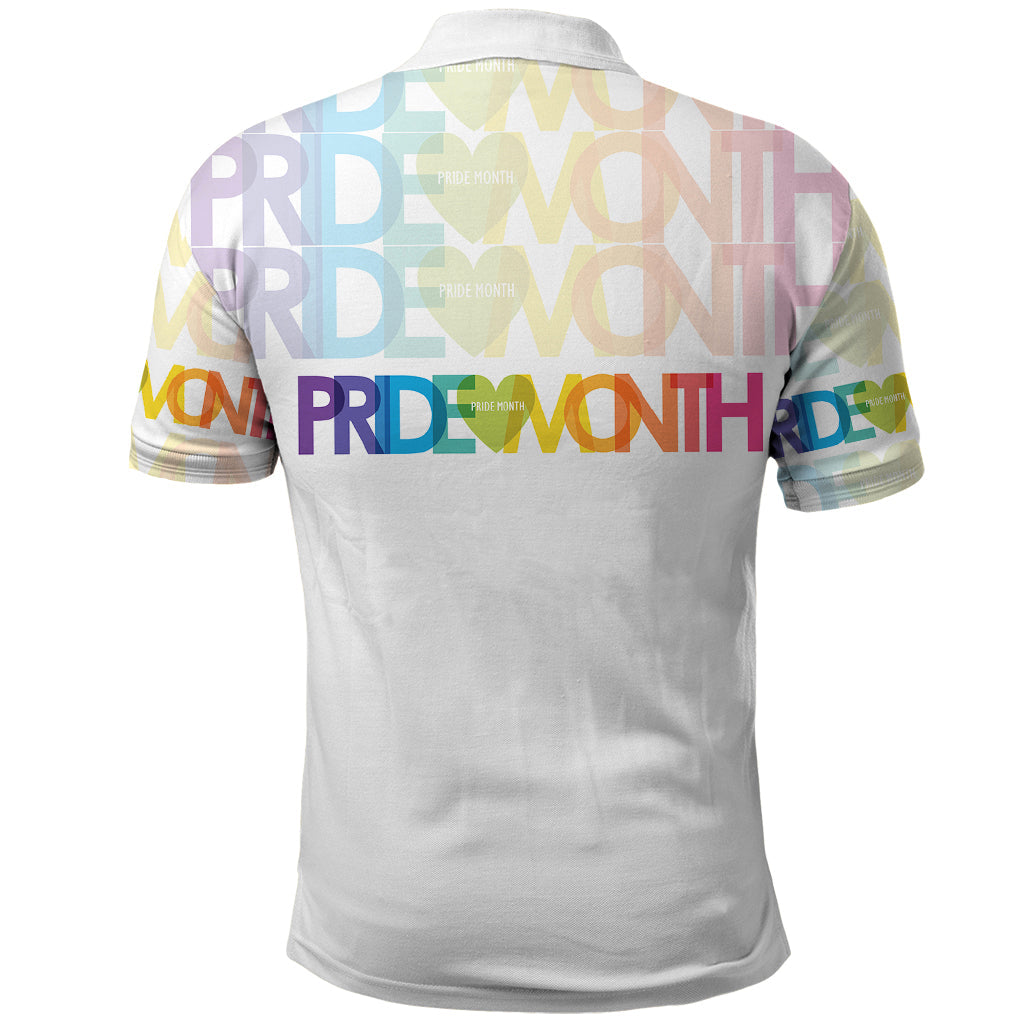 Happy Pride Month Polo Shirt White Vibe LT6
