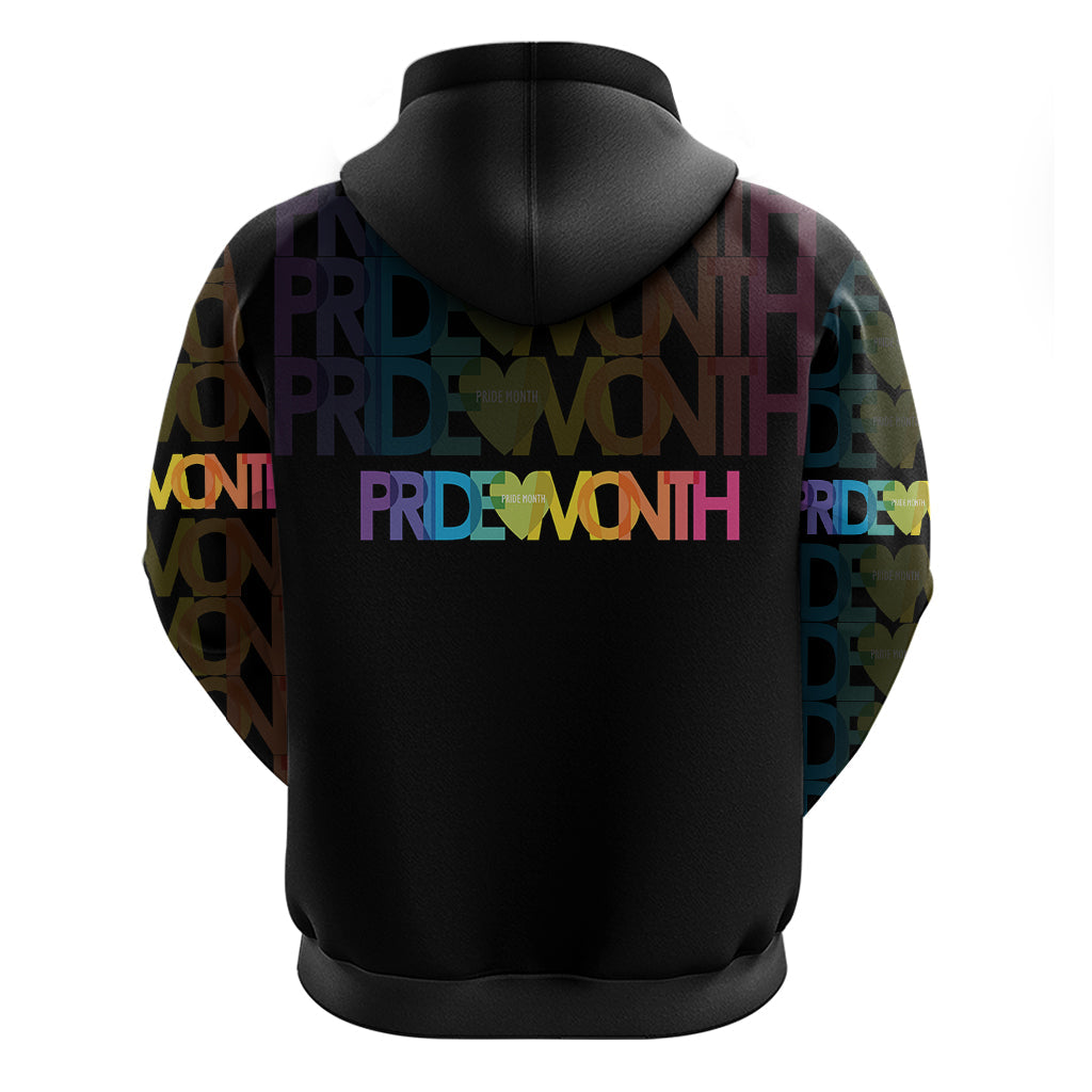 Happy Pride Month Hoodie Black Vibe LT6