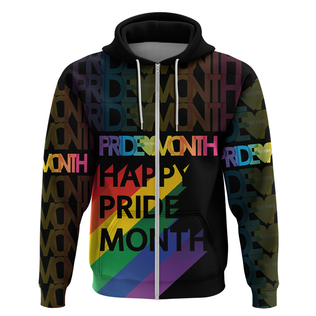 Happy Pride Month Hoodie Black Vibe LT6