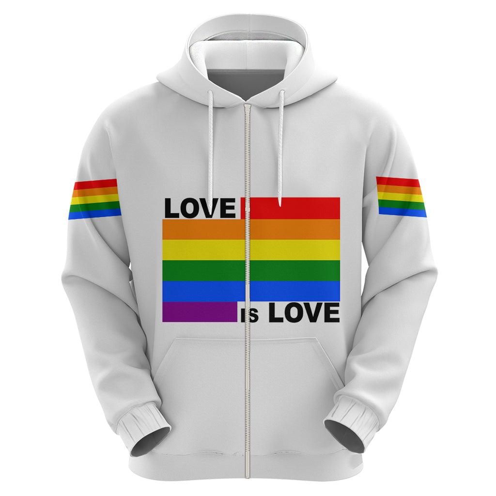Pride Month Love Is Love Hoodie White Vibe LT6