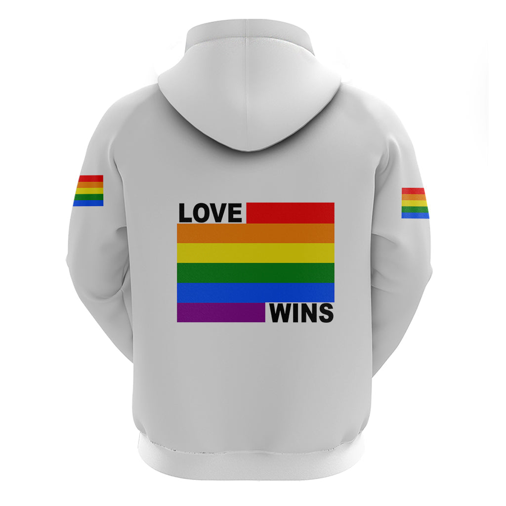 Pride Month Love Wins Hoodie White Vibe LT6