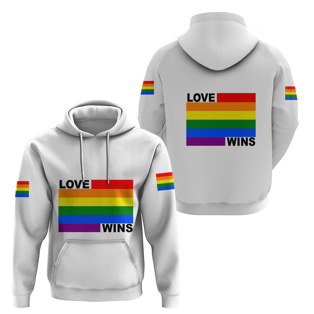 Pride Month Love Wins Hoodie White Vibe LT6